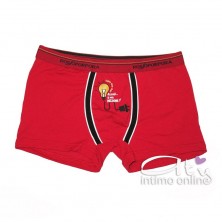 Boxer Rosso lampadina Oro Happy new Year RossoPorpora NU292
