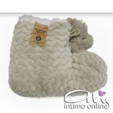 Pantofole IMorbidosi a scarponcino con pom pom HS969