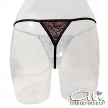 Babydoll sottoveste con sexy pizzo con rose e perizoma 4211 Chilirose