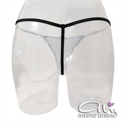 Babydoll sottoveste con apertura frontale sexy e perizoma 1838 Softline lingerie