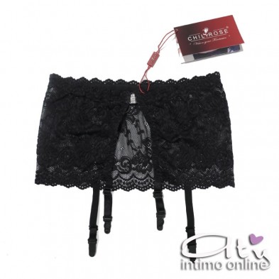 Set reggicalze strass + perizoma ChiliRose lingerie CR3618