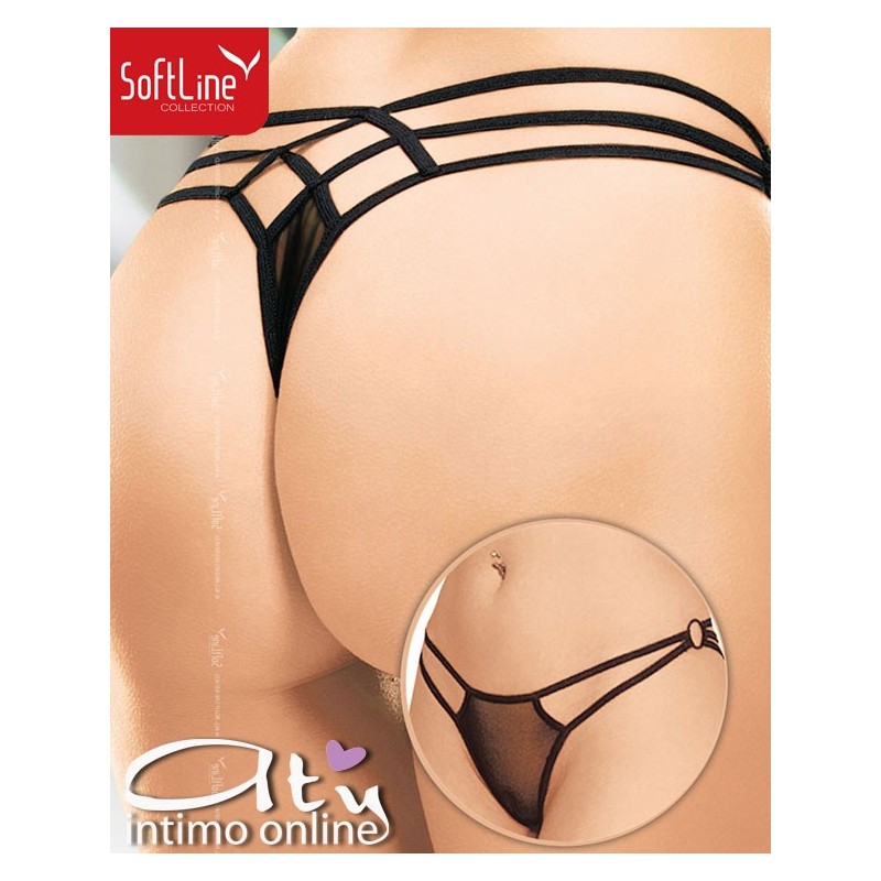 Perizoma sexy con anelli e stringhe elastiche SoftLine 2285
