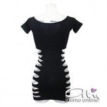 Mini abito clubwear nero ChiliRose CR4169