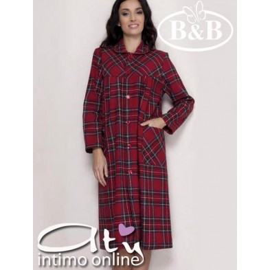 Vestaglia da camera B&B Diana misto-lana tartan