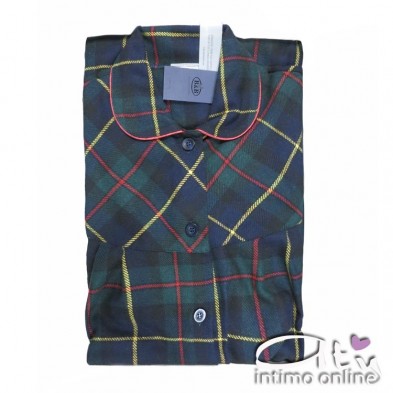 Vestaglia da camera B&B Diana misto-lana tartan