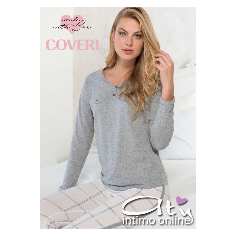 Pigiama pantalone con mini righe Coveri homewear EP4043