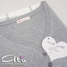 Pigiama pantalone con mini righe Coveri homewear EP4043