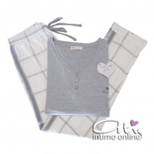 Pigiama pantalone con mini righe Coveri homewear EP4043