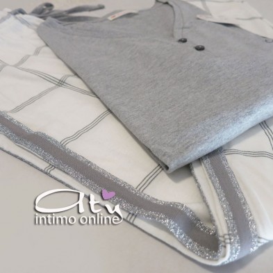 Pigiama pantalone con mini righe Coveri homewear EP4043
