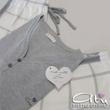 Pigiama pantalone con mini righe Coveri homewear EP4043