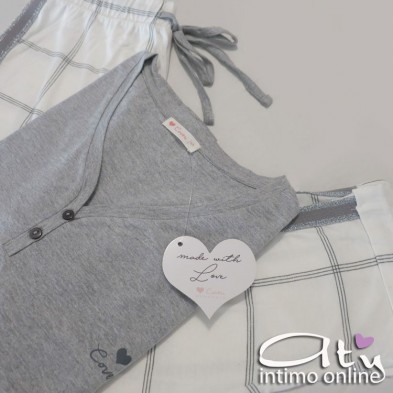 Pigiama pantalone con mini righe Coveri homewear EP4043