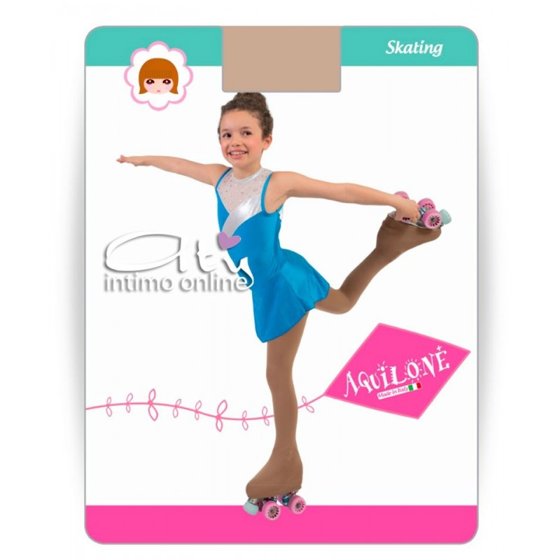 Collant per pattinaggio con sagoma copri-pattini made in Italy Aquilone Skating BC