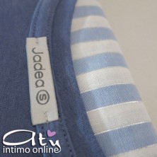 Jadea pigiama con shorts rigato azzurro 3086