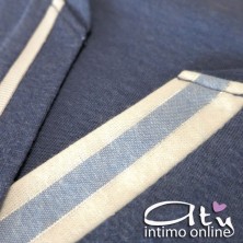 Jadea pigiama con shorts rigato azzurro 3086