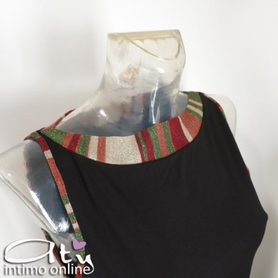 Antonella maglietta senza manica con collo luminoso 63285