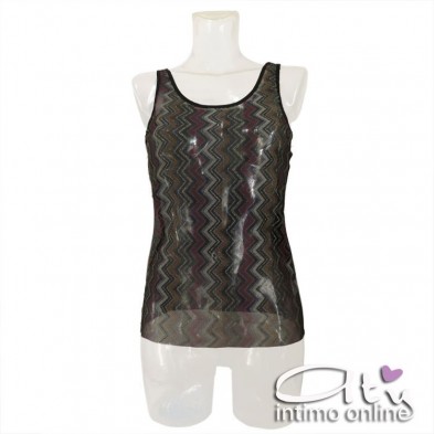 Antonella canotta semitrasparente spalla larga 63309