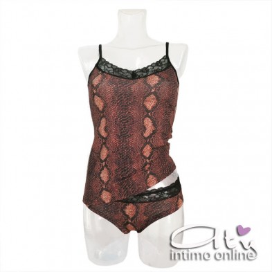 Completino intimo donna fantasia stampa pitone Magic Dream 7811