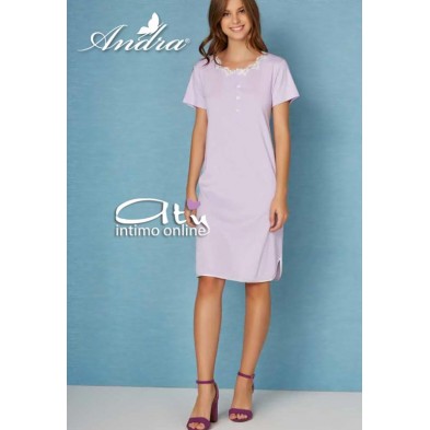 Andra Dreamwear camicia da notte donna con collo macramè 8542