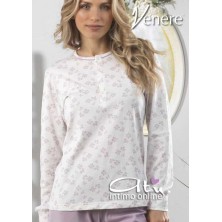 Pigiama estivo da donna color cielo o polvere con fiori 2017 Venere