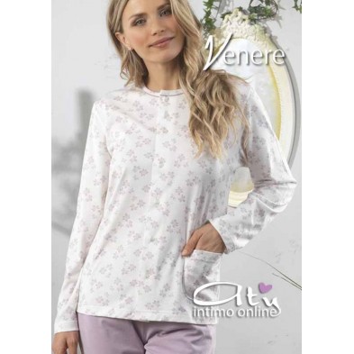 Pigiama estivo aperto cielo o polvere con fiori  2018 Venere