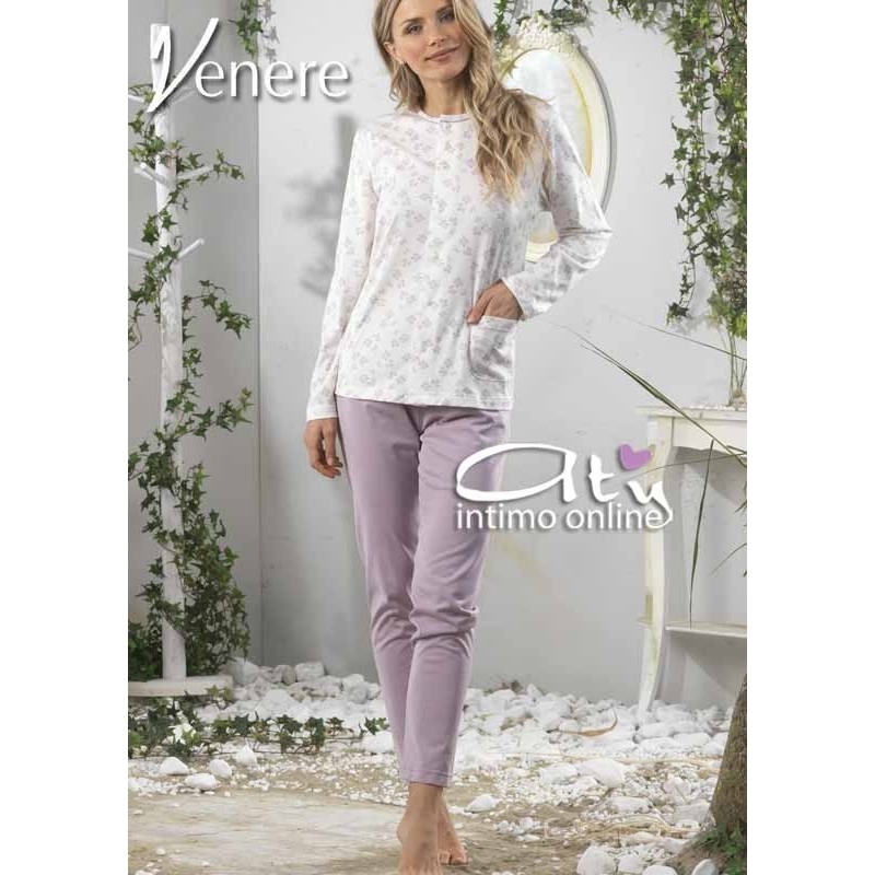 Pigiama estivo aperto cielo o polvere con fiori  2018 Venere