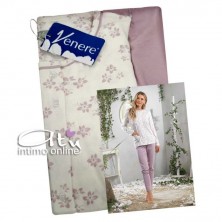 Pigiama estivo aperto cielo o polvere con fiori  2018 Venere