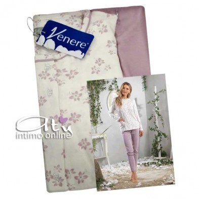 Pigiama estivo aperto cielo o polvere con fiori  2018 Venere