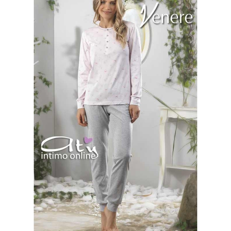 Pigiama estivo da donna cielo e confetto fiori di campo 2022 Venere