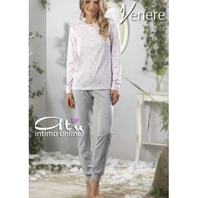 Pigiama estivo da donna cielo e confetto fiori di campo 2022 Venere