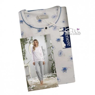 Pigiama estivo da donna cielo e confetto fiori di campo 2022 Venere