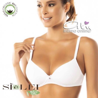 Reggiseno pushup senza ferretto SièLei 1456 100% BIO Natural Cotton