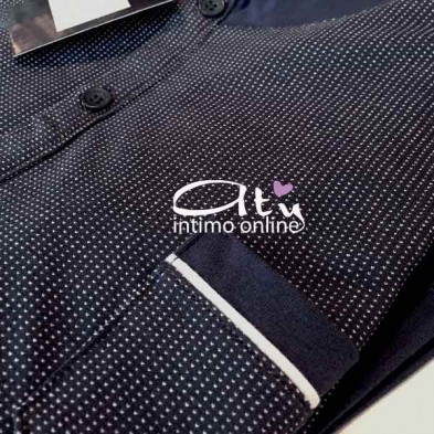 Pigiama da uomo estivo Coveri EP8101con casacca fazzoletto jeans