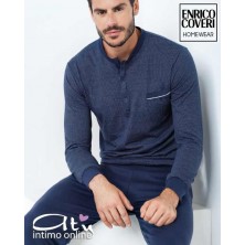 Pigiama da uomo estivo Coveri EP8101con casacca fazzoletto jeans