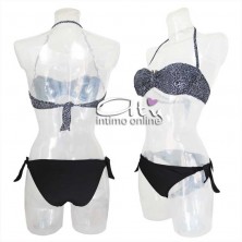 Bikini due pezzi costume da bagno a fascia Animalier + slip annodato SièLei NI55/NI62