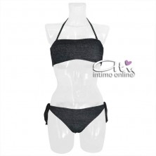 Bikini due pezzi costume a fascia shine + slip brasiliana SièLei Glitter GL85