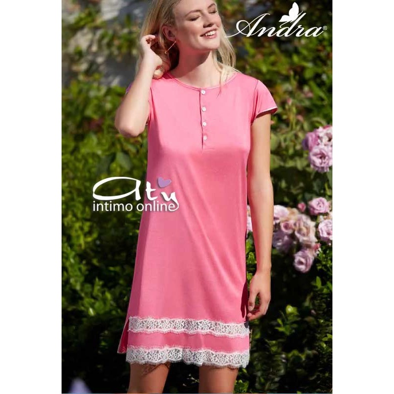 Andra Dreamwear camicia mezza manica femminile color blue estate 8495