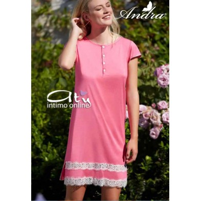 Andra Dreamwear camicia mezza manica femminile color blue estate 8495