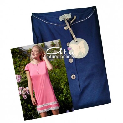 Andra Dreamwear camicia mezza manica femminile color blue estate 8495