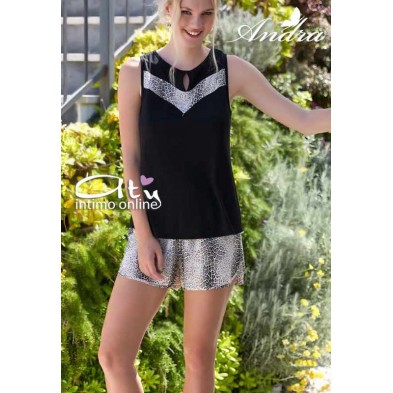 Andra Dreamwear pigiama donna jersey fresh touch con pantaloncino 8522