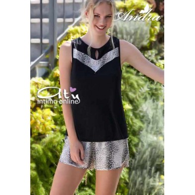 Andra Dreamwear pigiama donna jersey fresh touch con pantaloncino 8522