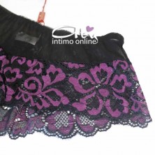 Culotte di pizzo e tulle trasparente Chilirose lingerie sexy femminile