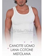Canotte Uomo lana cotone mistolana